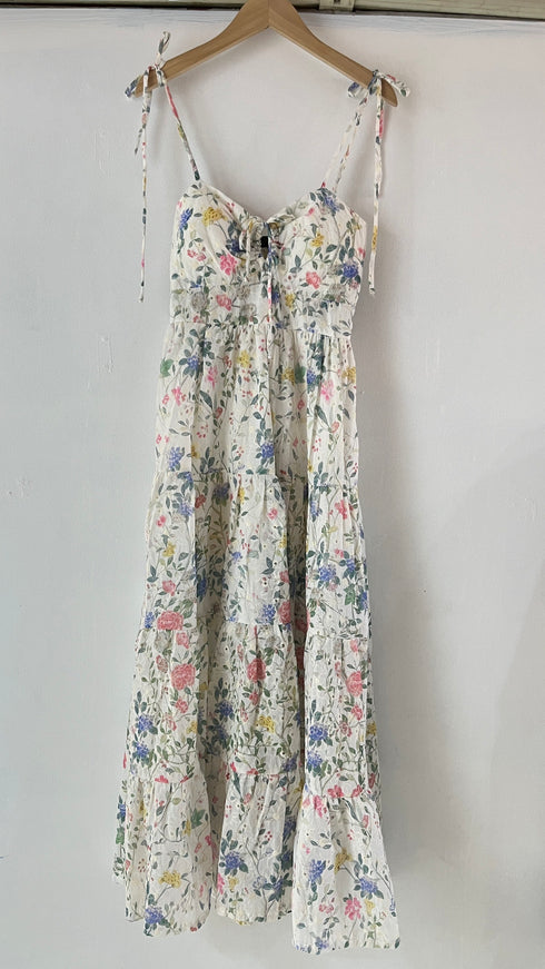 Vintage Spaghetti Strap Midi Dresd